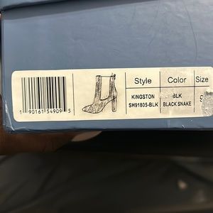 Paige Kingston black snake print boot size 9